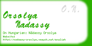 orsolya nadassy business card