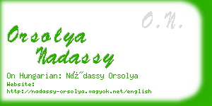 orsolya nadassy business card